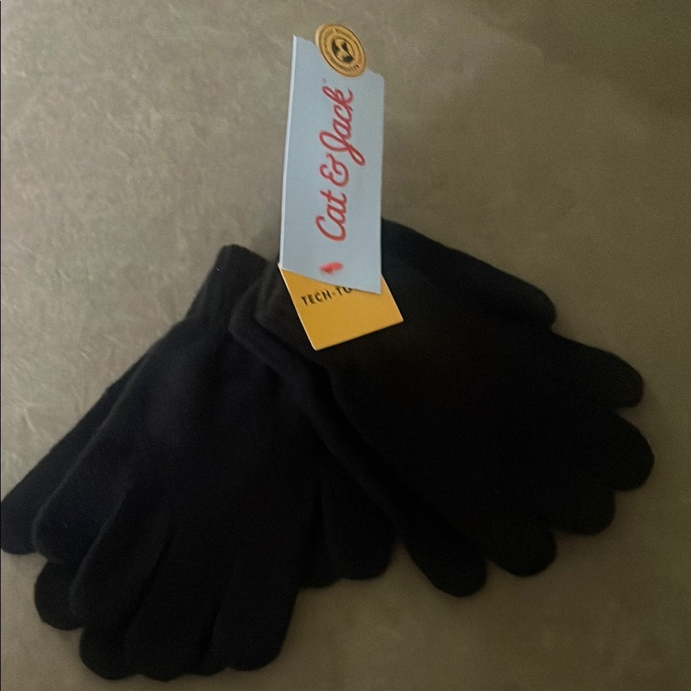 Cat & Jack Black Kids Gloves